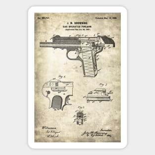 Browning automatic pistol - 1899 Patent - aS02 Magnet